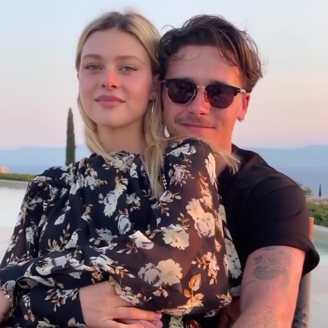 He was up early ahead of his brother Brooklyn's wedding to Nicola Peltz