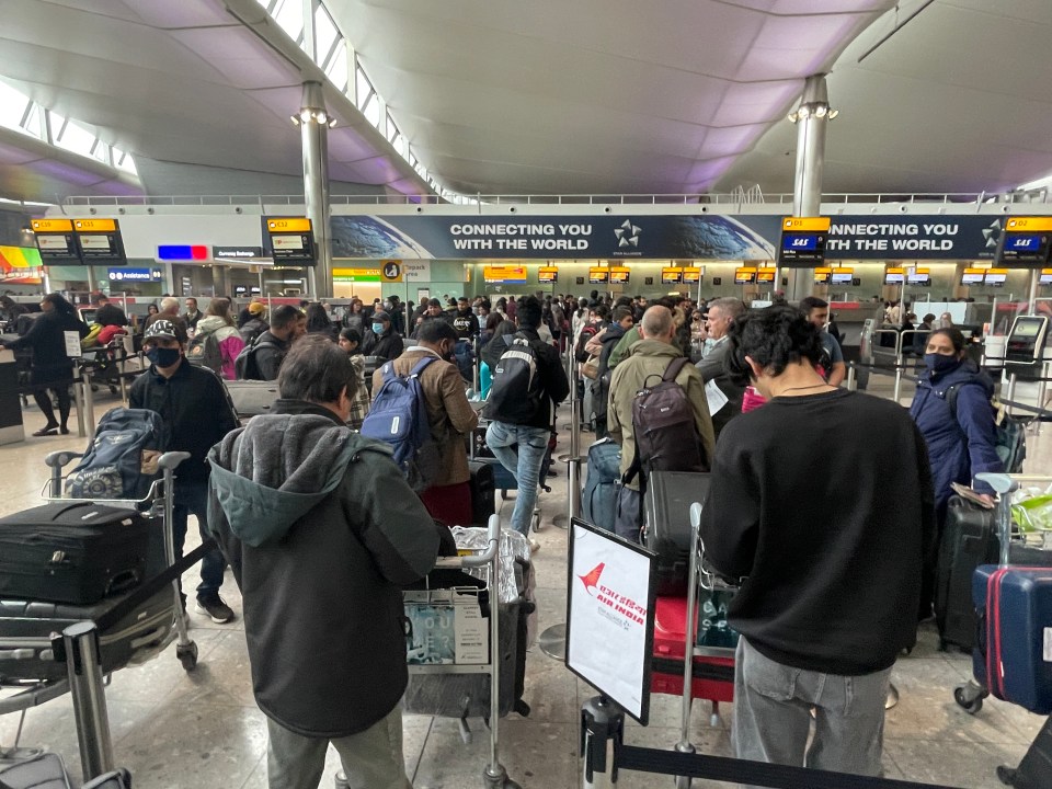 A busy Heathrow Airport as travellers head off for Easter breaks