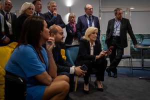  Marine Le Pen after the first results of the first round of the 2022 Presidential election in Paris