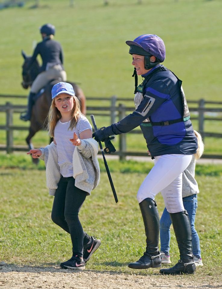 Mia's mother Zara is a silver Olympic medalist