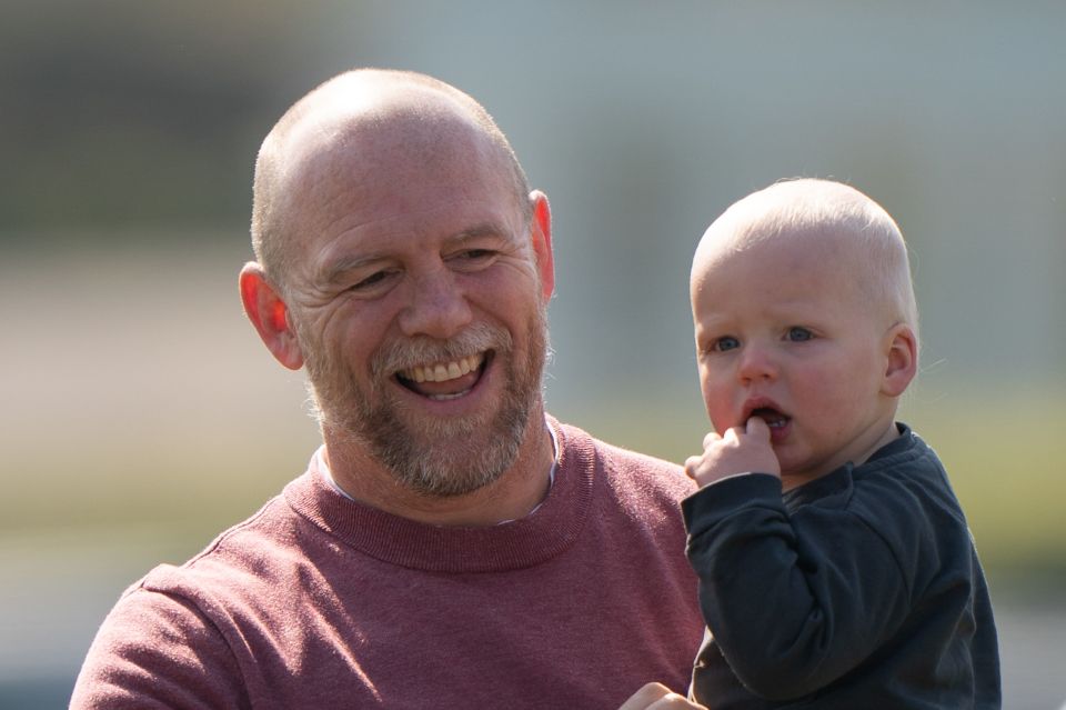 Little Lucas with father and ex-rugby player Mike Tindall