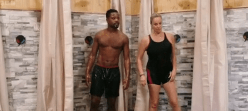 Patrice Evra and Tamzin Outhwaite also hit the showers
