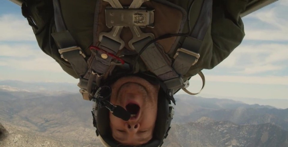 The US Late Late Show presenter looped-the-loop in a two-seater jet with Top Gun: Maverick star Tom