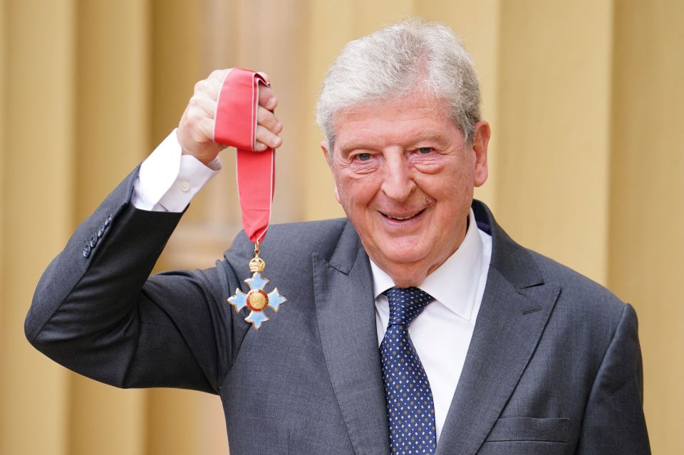 Hodgson collected a CBE at Buckingham Palace on Wednesday