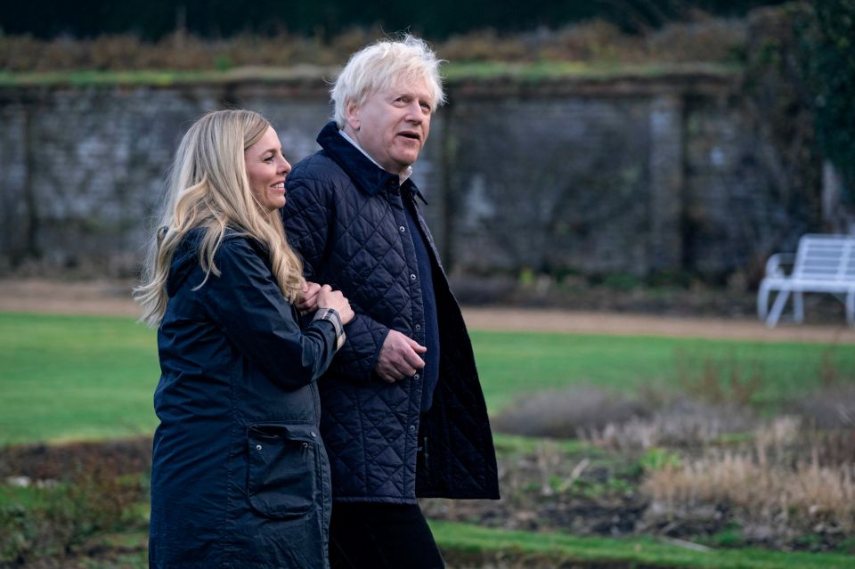 Branagh and Ophelia Lovibond who plays Boris' wife Carrie Johnson