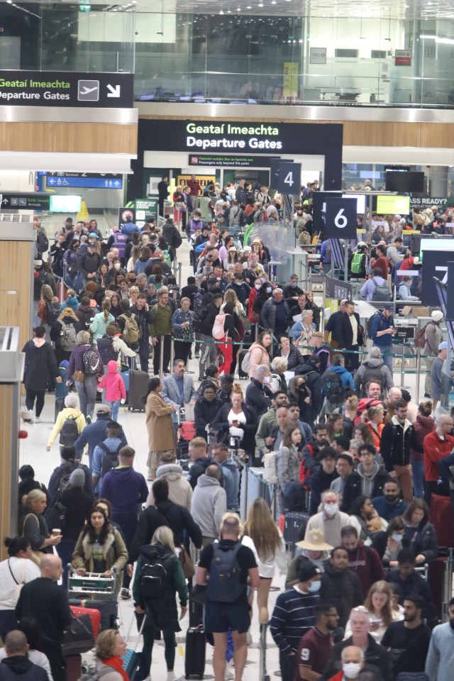 It's also been busy in Dublin as holiday-makers try desperately to get away