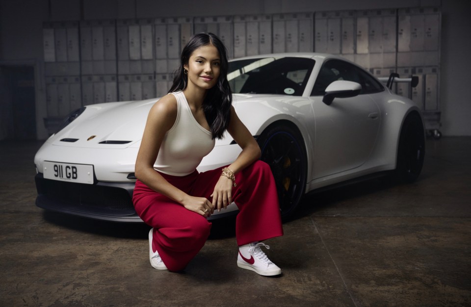 Raducanu undoubtedly enjoyed her photoshoot with Porsche