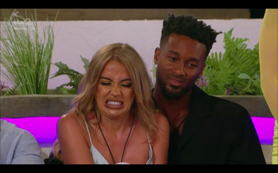 Faye Winter cringed during the tense moment