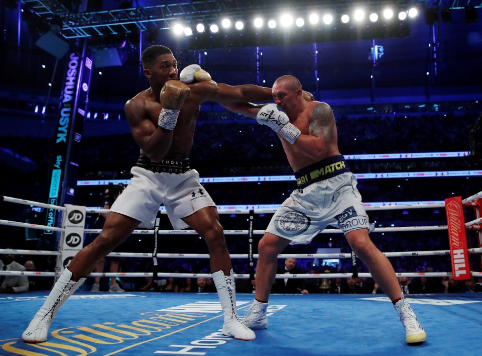 Anthony Joshua was turned over by Oleksandr Usyk in their Tottenham tussle last year