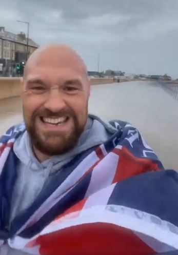 Fury on his Instagram going for a run