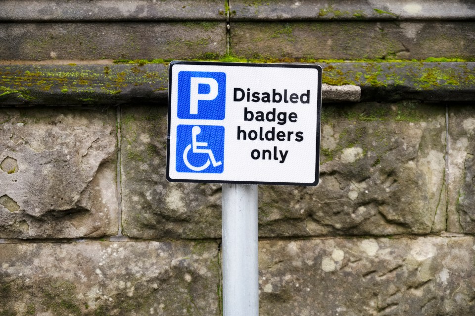 Disabled blue badge holders can park in spots closer to entrances - and can even park for a short while on double yellow lines