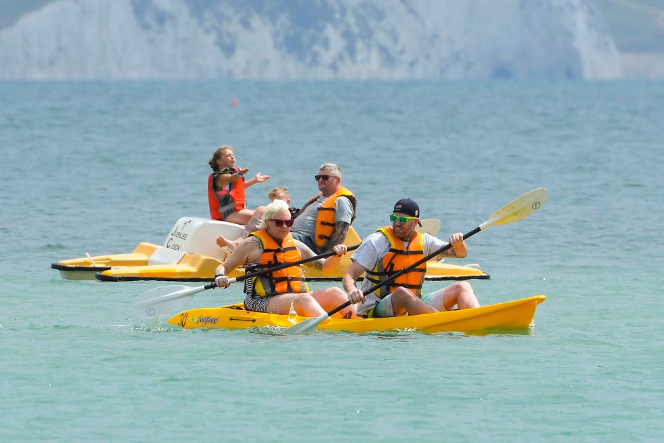 Brits enjoyed the sunny weather on Kayaks over the weekend in Weymouth