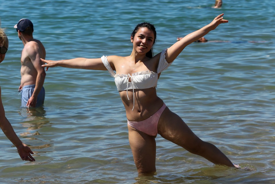 People on Brighton beach have been enjoying the July sun over the past couple of days