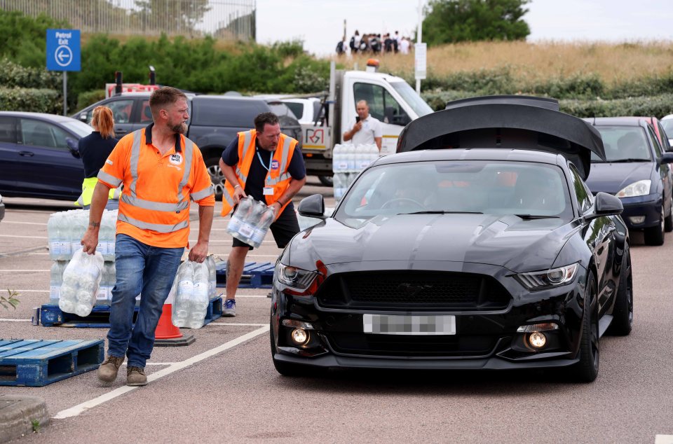 Locals this morning rushed to water collection points