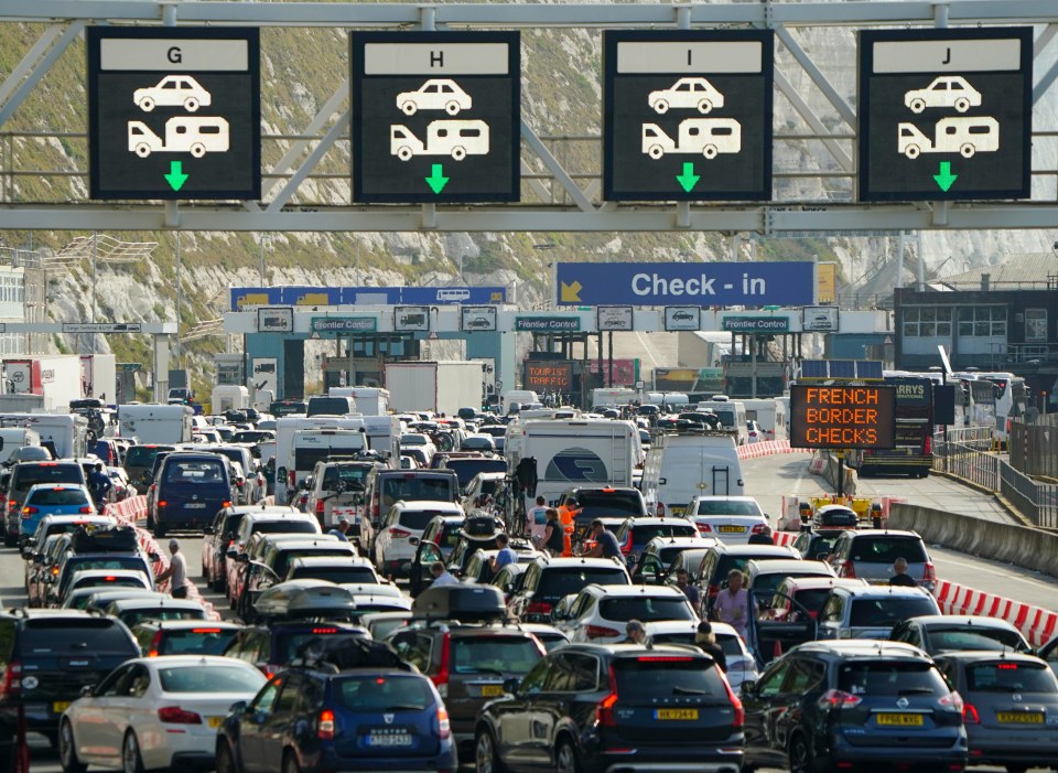One traveller said the hard shoulder was like a public urinal as people queued for hours