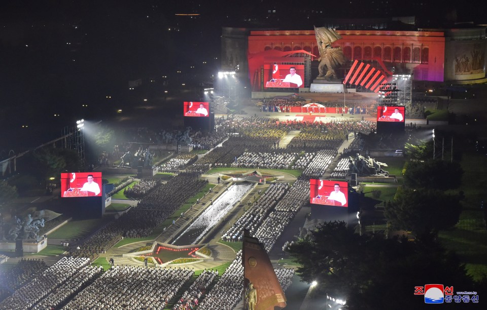 He was speaking at a mass rally in North Korea's capital Pyongyang