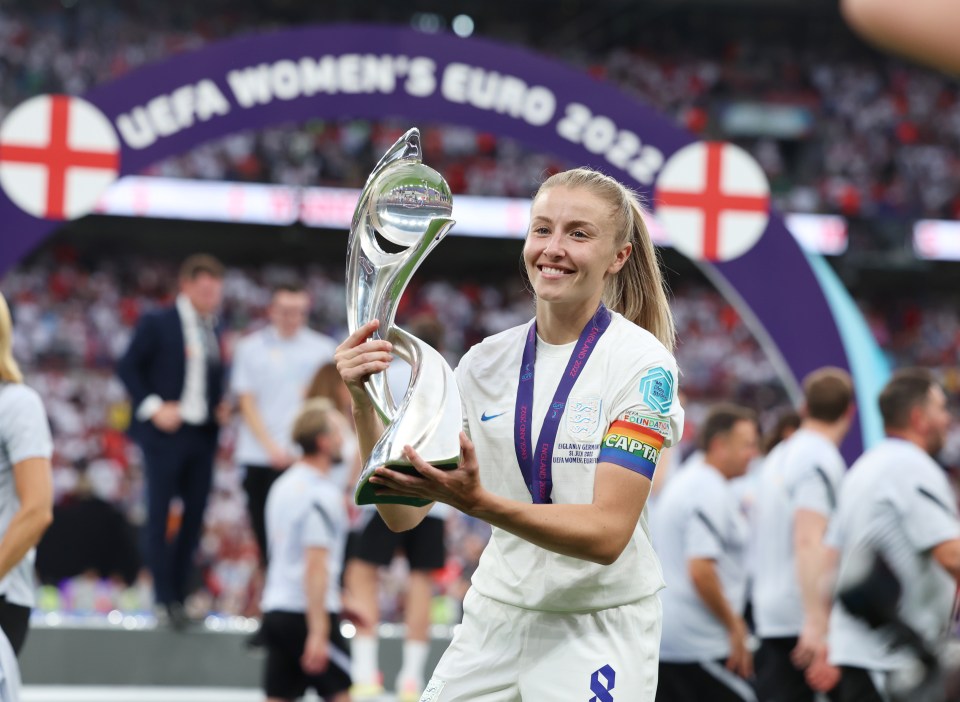 Williamson posed with the trophy after lifting it front of the jubilant Wembley crowd