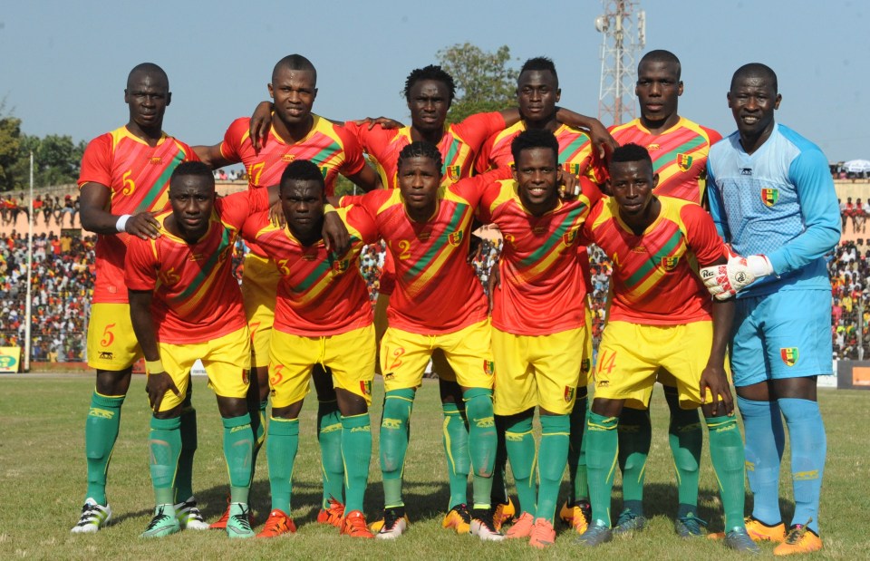 Pogba, back row second right, has five capsfor Guinea
