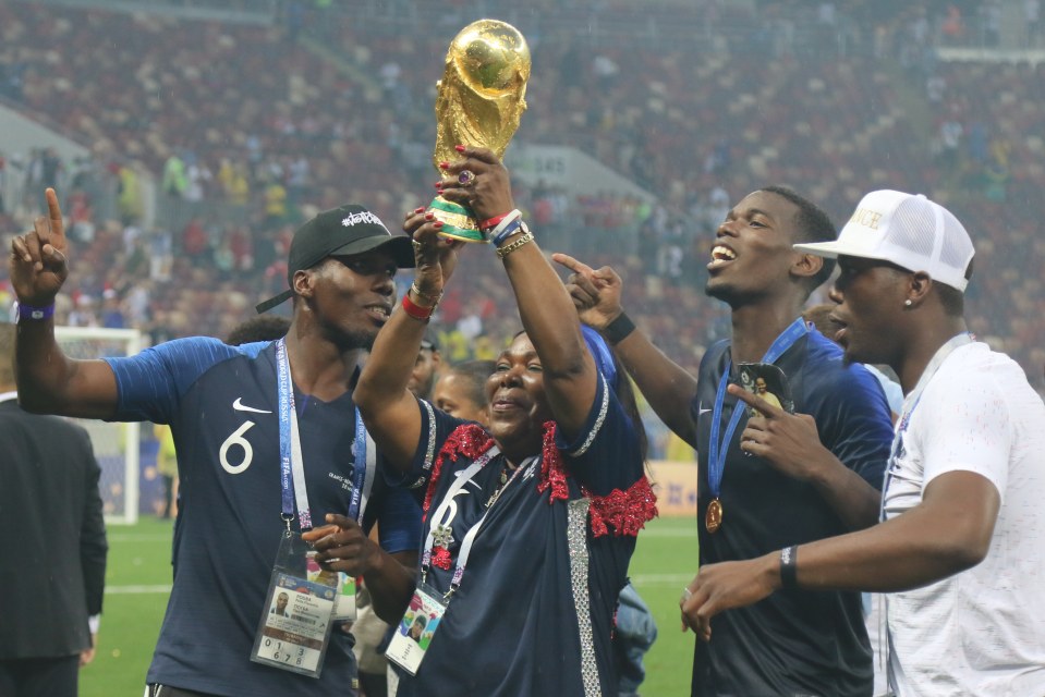 Mathias Pogba, right, joined his brothers and mum after Paul won the World Cup