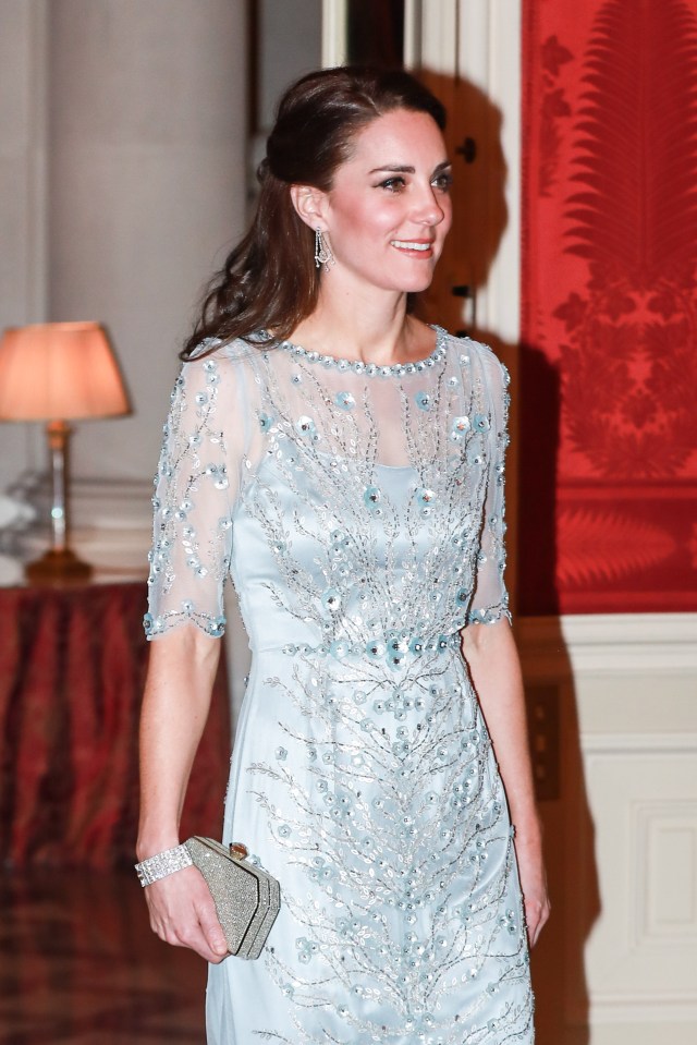 Catherine, Duchess of Cambridge, at a dinner.