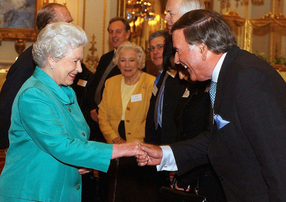 Terry Wogan received some advice on restraint while at a dinner with the Queen