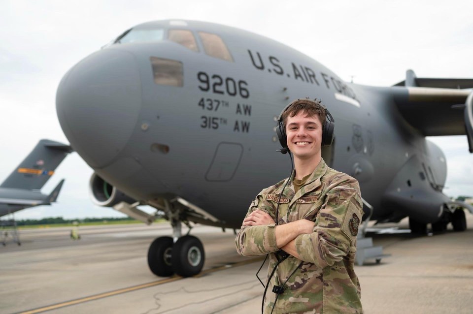 Staff Sgt Christian Magliocca said: 'We saw it coming over the horizon and were really confused as to what it could be'