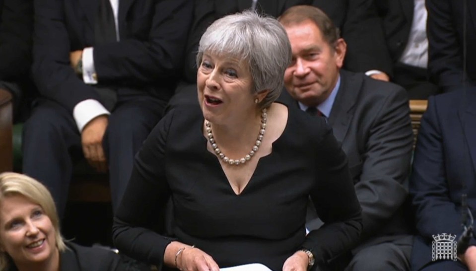 Ms May left the Commons in hysterics with the anecdote