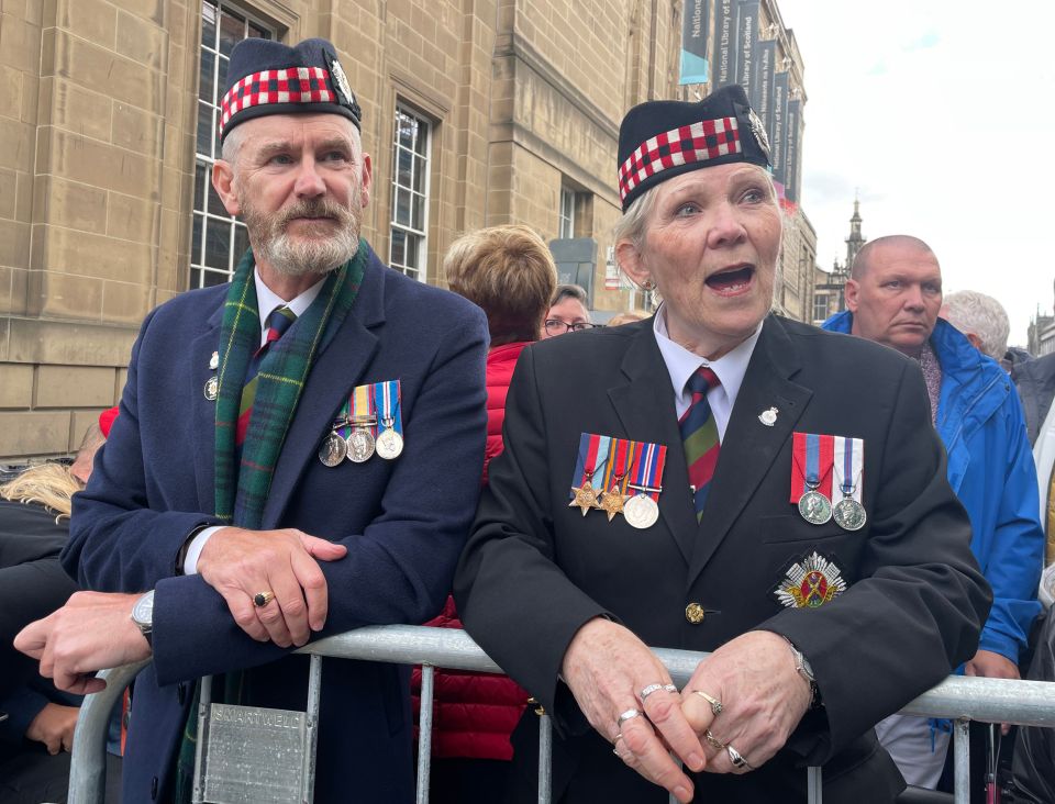 George Higgins and Sheila Purvis were first in line in the queue to see the Queen's coffin