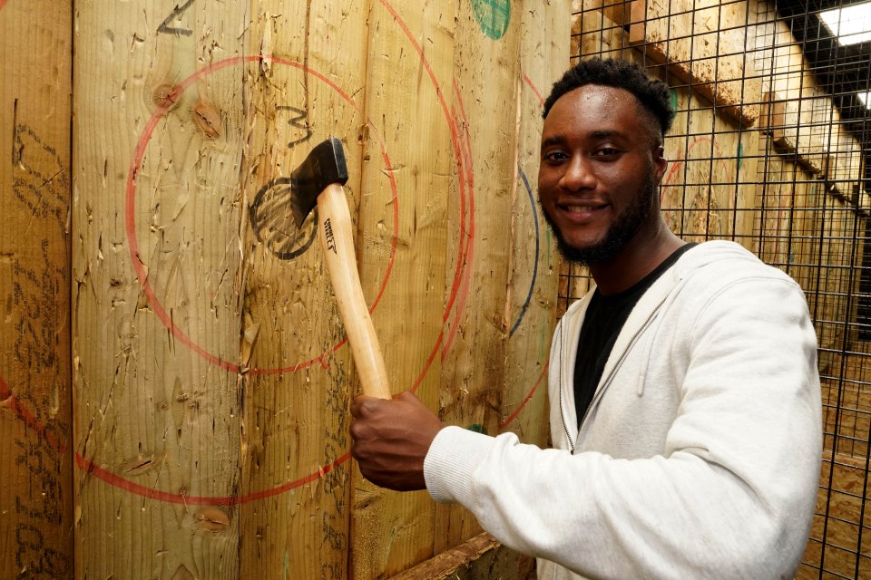 You can channel your inner lumberjack with the axe throwing activity