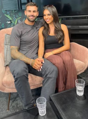 Adam Collard with his girlfriend Paige Thorne