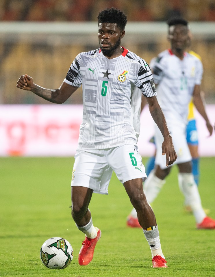 Partey withdrew from Ghana's starting line-up just three minutes before kick-off