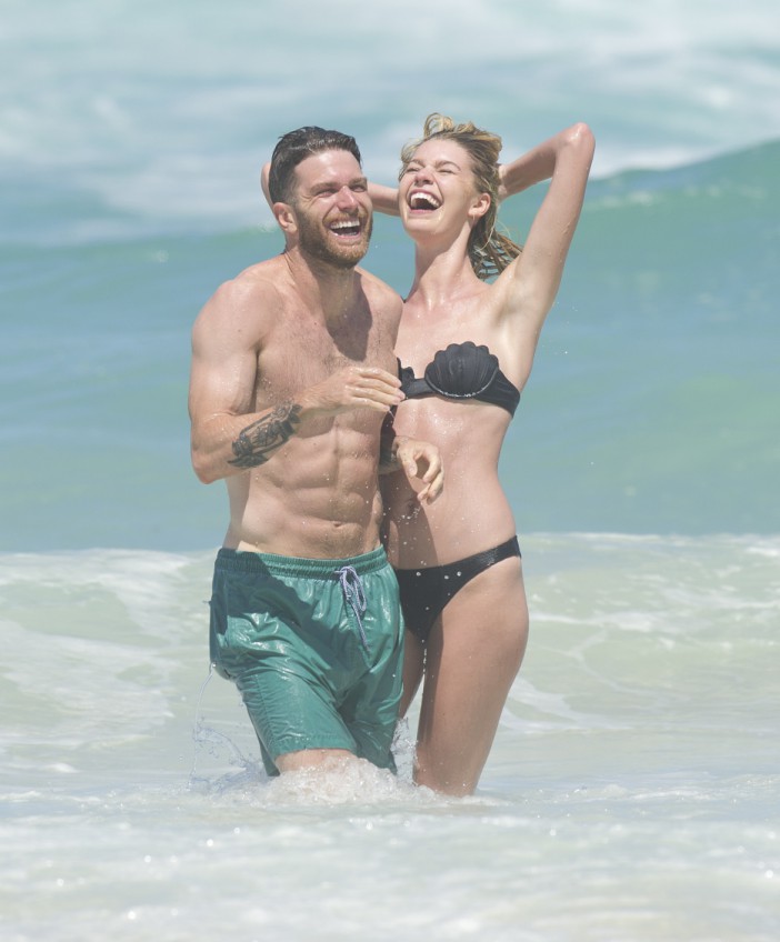 With wife Hannah Cooper