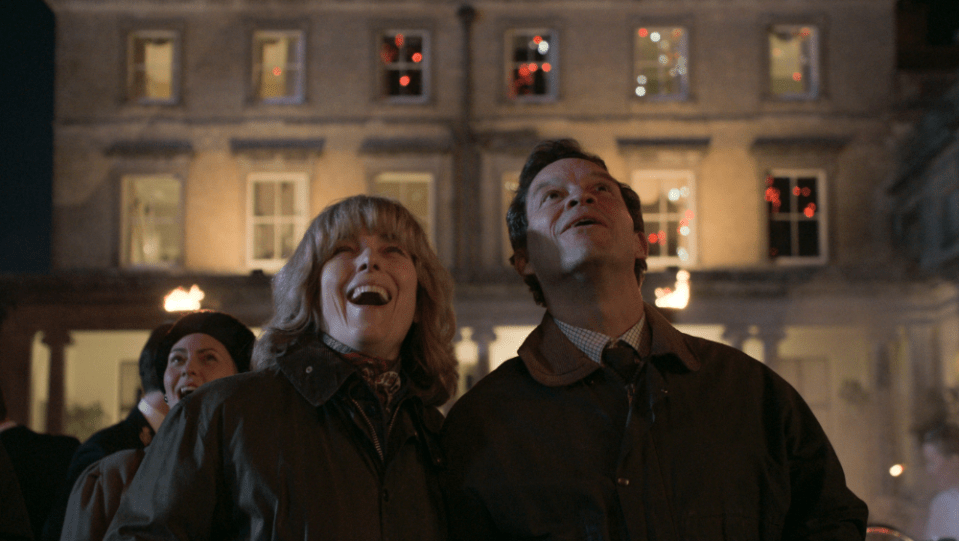Olivia Williams and Dominic West as Camilla Parker Bowles and Prince Charles