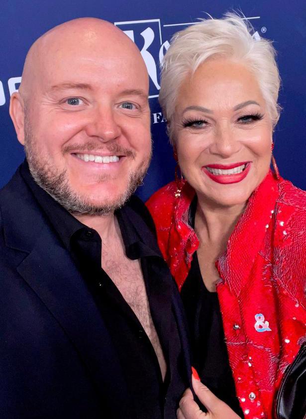Denise Welch and Lincoln Townley with Clemmie Moodie.