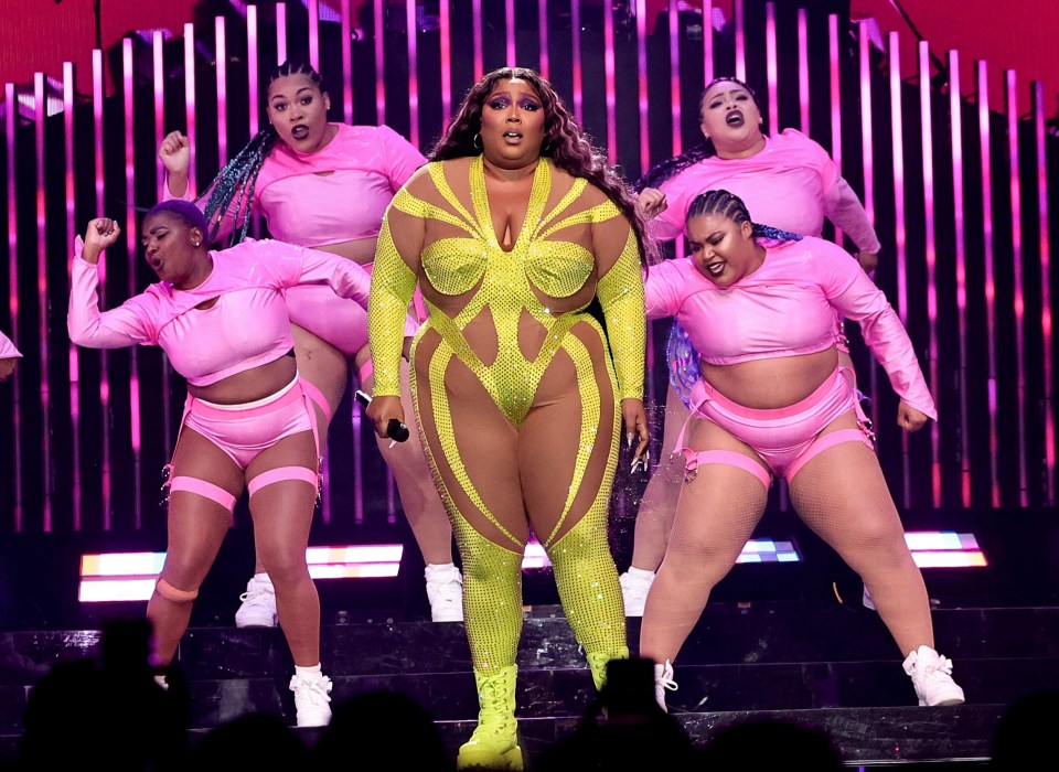 Lizzo wore this sparkling one-piece during her latest show in the States on Sunday, hours before announcing the UK leg of her tour