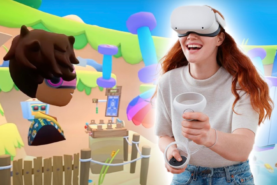 In virtual reality, the goggles immerse you in a computer-generated world