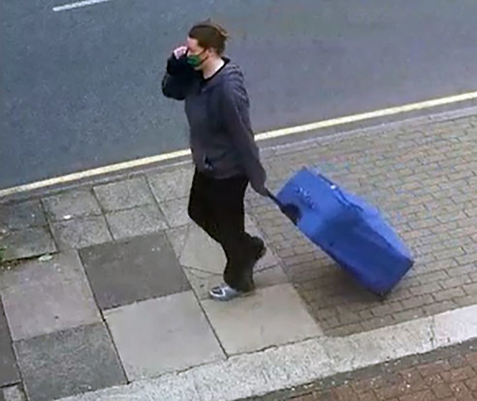 She was seen on the road Ms Chong lived on with the blue suitcase