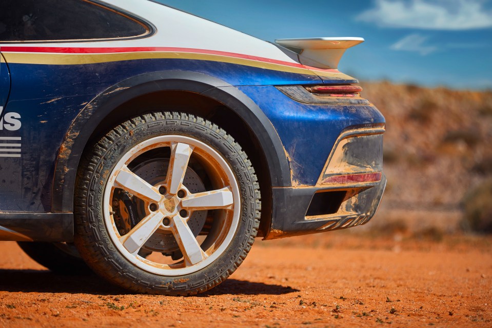 The Dakar comes with raised suspension and chunky off-road tyres