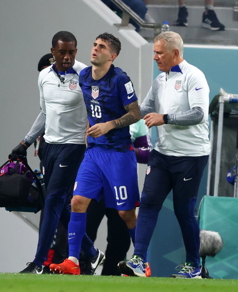 The 25-year-old was taken to hospital after the match for further assessment