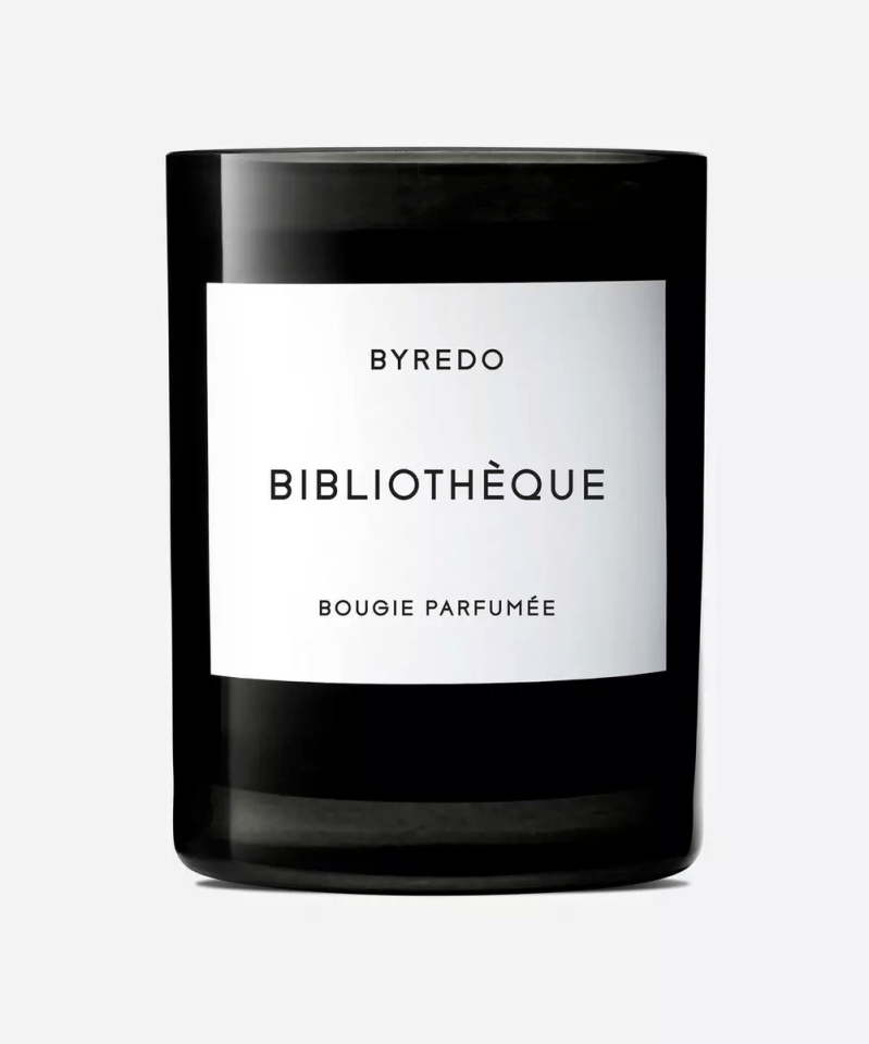 Byredo Bibliothèque scented candle.