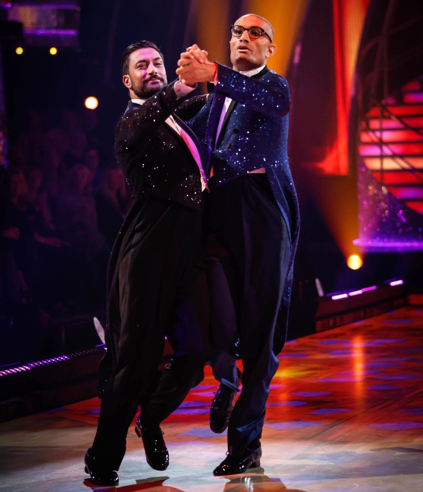 Richie Anderson and Giovanni during the live show of Strictly