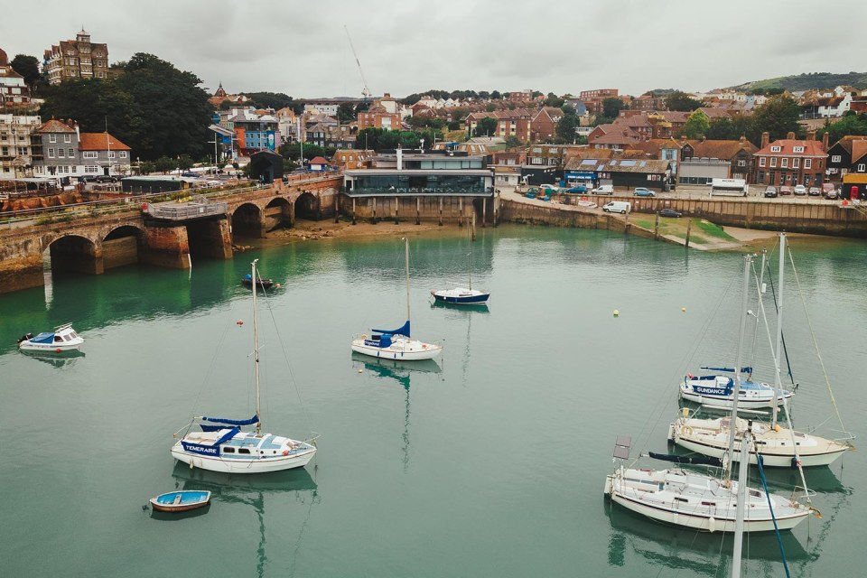Stylish bedrooms are slap bang on Folkestone's peaceful harbour, overlooking the ocean.