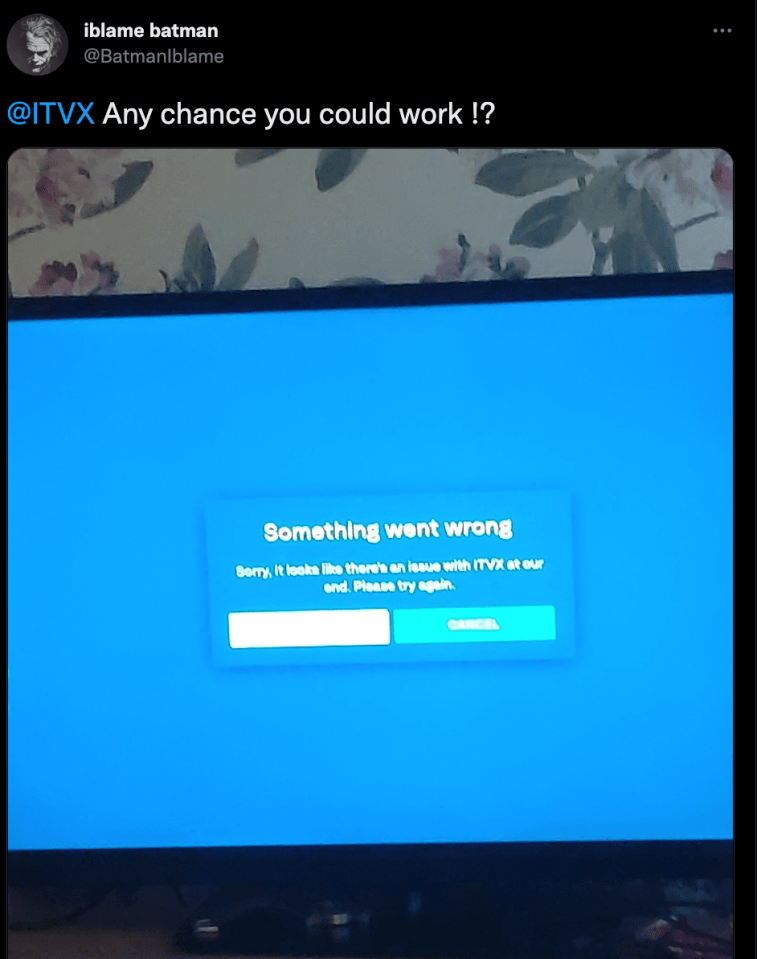 Angry supporters took to Twitter to vent their frustrations at ITV