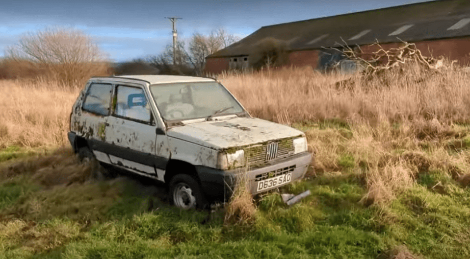 This classic Fiat Panda was left to rot on a remote farm in Yorkshire