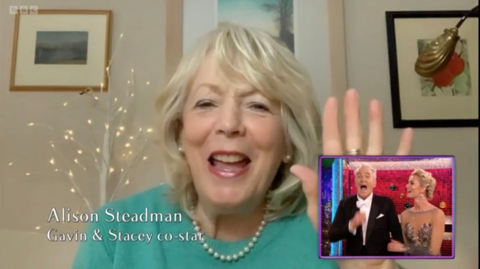 Alison sent her love to her on-screen husband after his Strictly dance