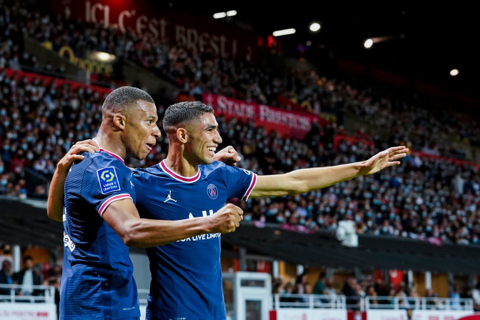 PSG team-mates Kylian Mbappe and Achraf Hakimi will battle it out in the semi-final