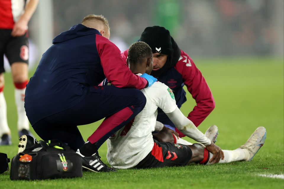 Djenepo was then checked over by Southampton docs