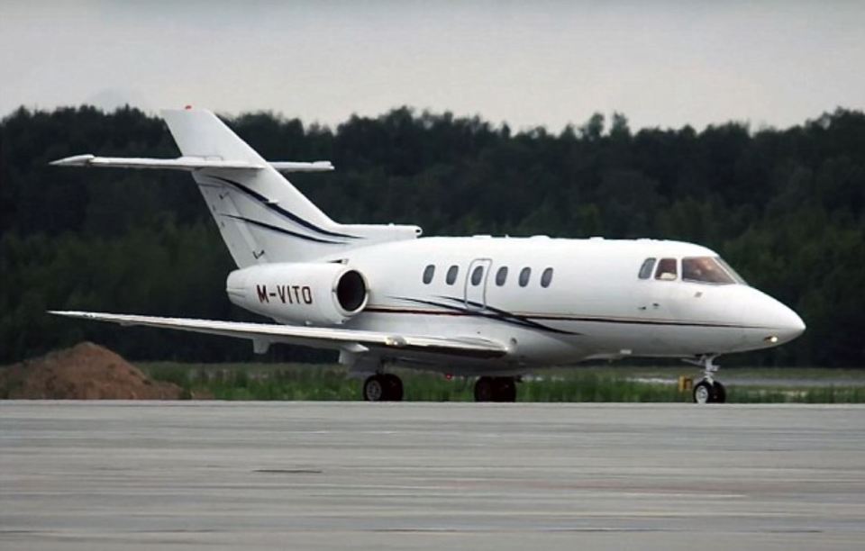 He also has a £12m Hawker 800 jet -  posted by his daughter Polina on instagram