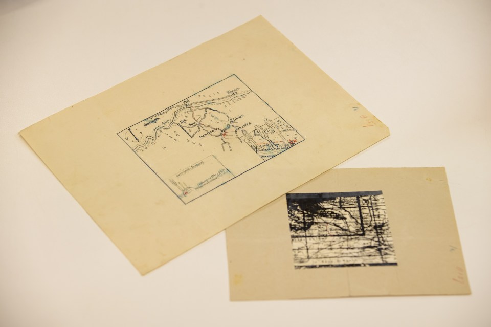 The map is thought to show the spot where the Nazi haul has been hidden