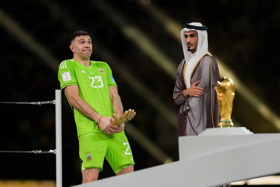 During the award ceremony Martinez made a crude gesture